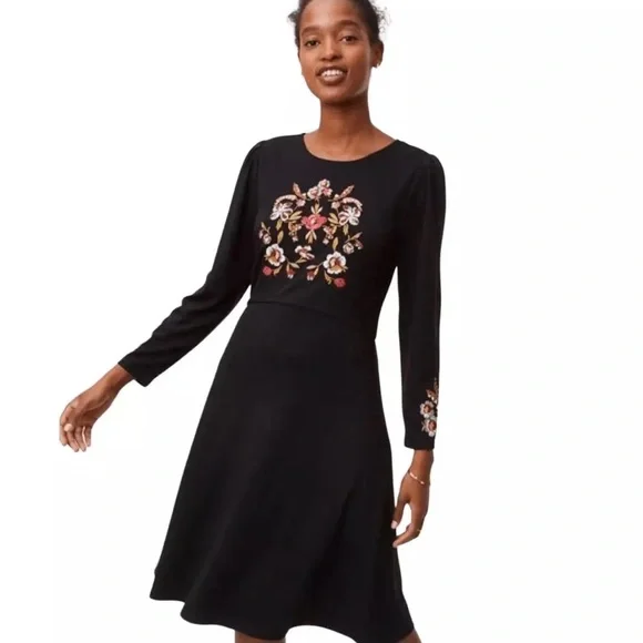 LOFT | Dresses | Loft Embroidered Long Sleeve Midi Dress | Poshmark LOFT | Dresses | Loft Embroidered Long Sleeve Midi Dress | Poshmark